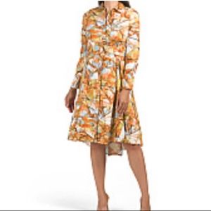 NWT Badgley Mischka Studio Printed Shirtdress
